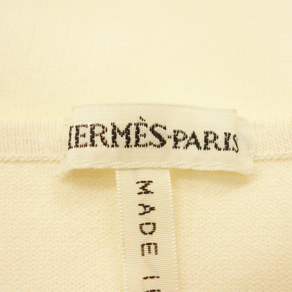 Used ◆Hermès Short Sleeve Knit T-shirt Margiela Period Border Rayon Ladies Size XL Red x Beige Hermès [AFB51] 