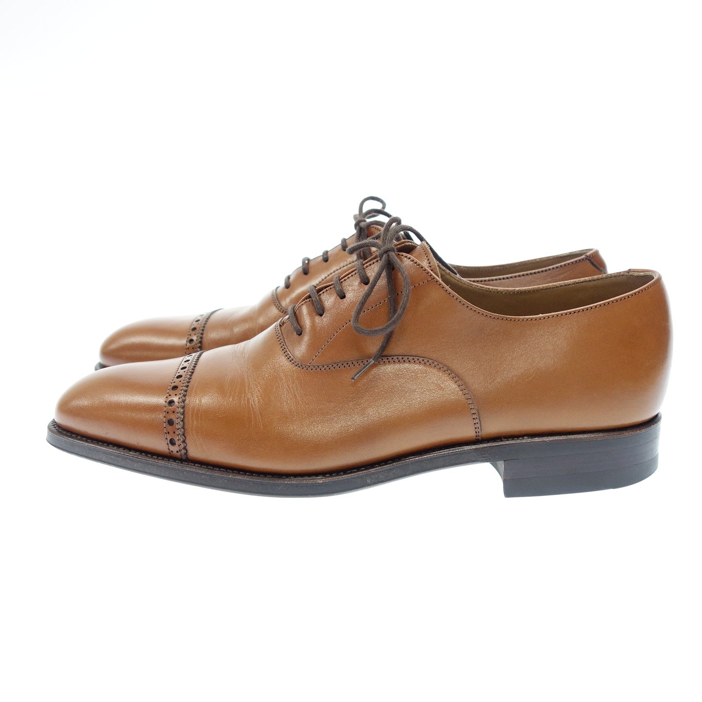 Good condition ◆ Carmina punched cap toe shoes 80324 Sartore Camier with shoe tree Men's Brown Size 7.5 CARMIA [AFC26] 