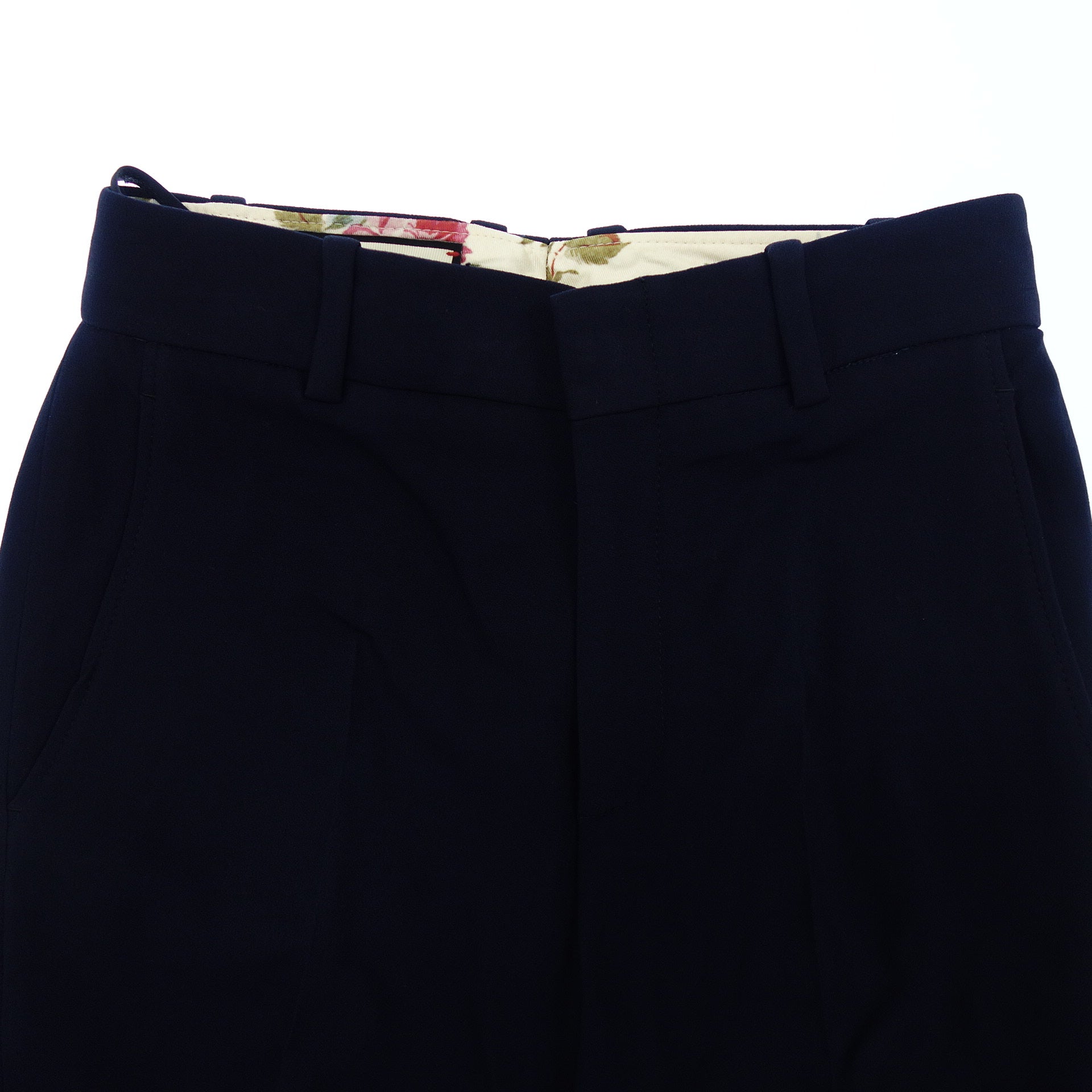 グッチ フレアスラックス 497762 レディース 36 ネイビー GUCCI