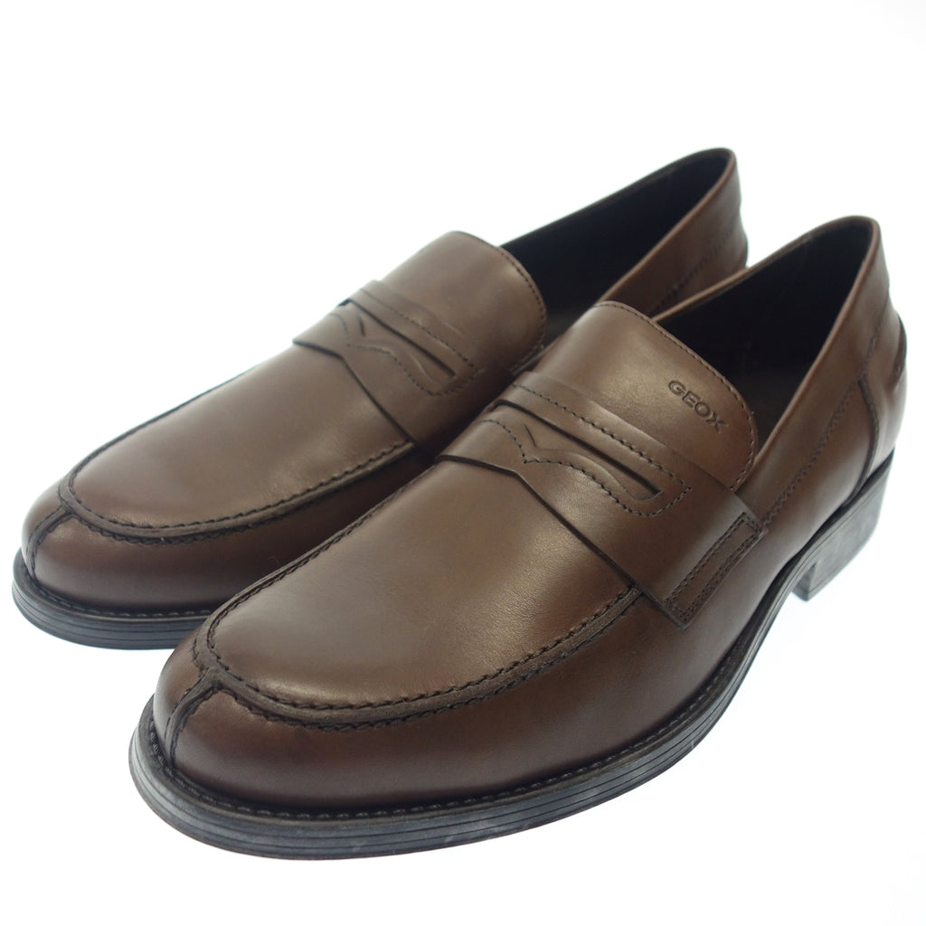 Like new◆GEOX coin loafer leather men's 44 brown GEOX [AFD3] 