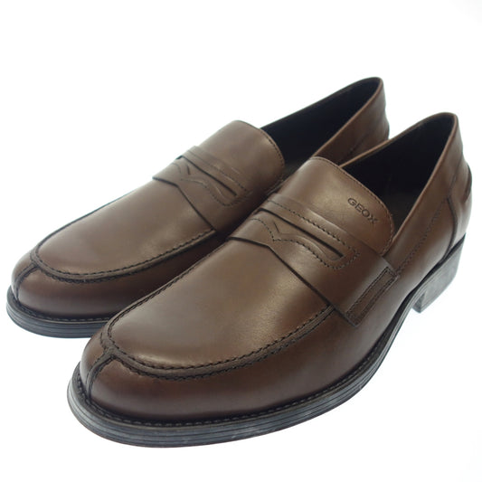 Like new◆GEOX coin loafer leather men's 44 brown GEOX [AFD3] 