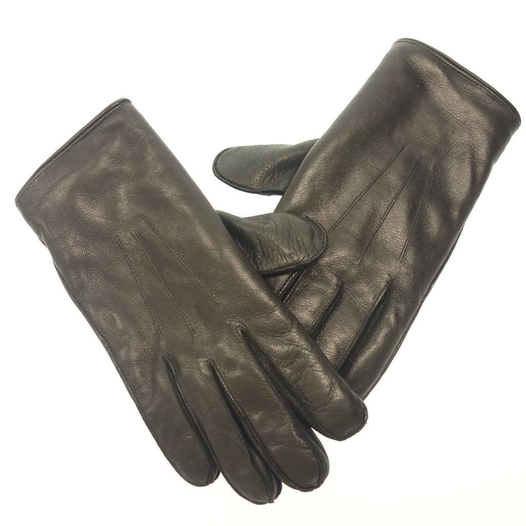 Unused ◆DENTS × AKM Leather Gloves Lamb Leather × Rabbit Fur Black Size 8.5 DENTS × AKM [AFI20] 