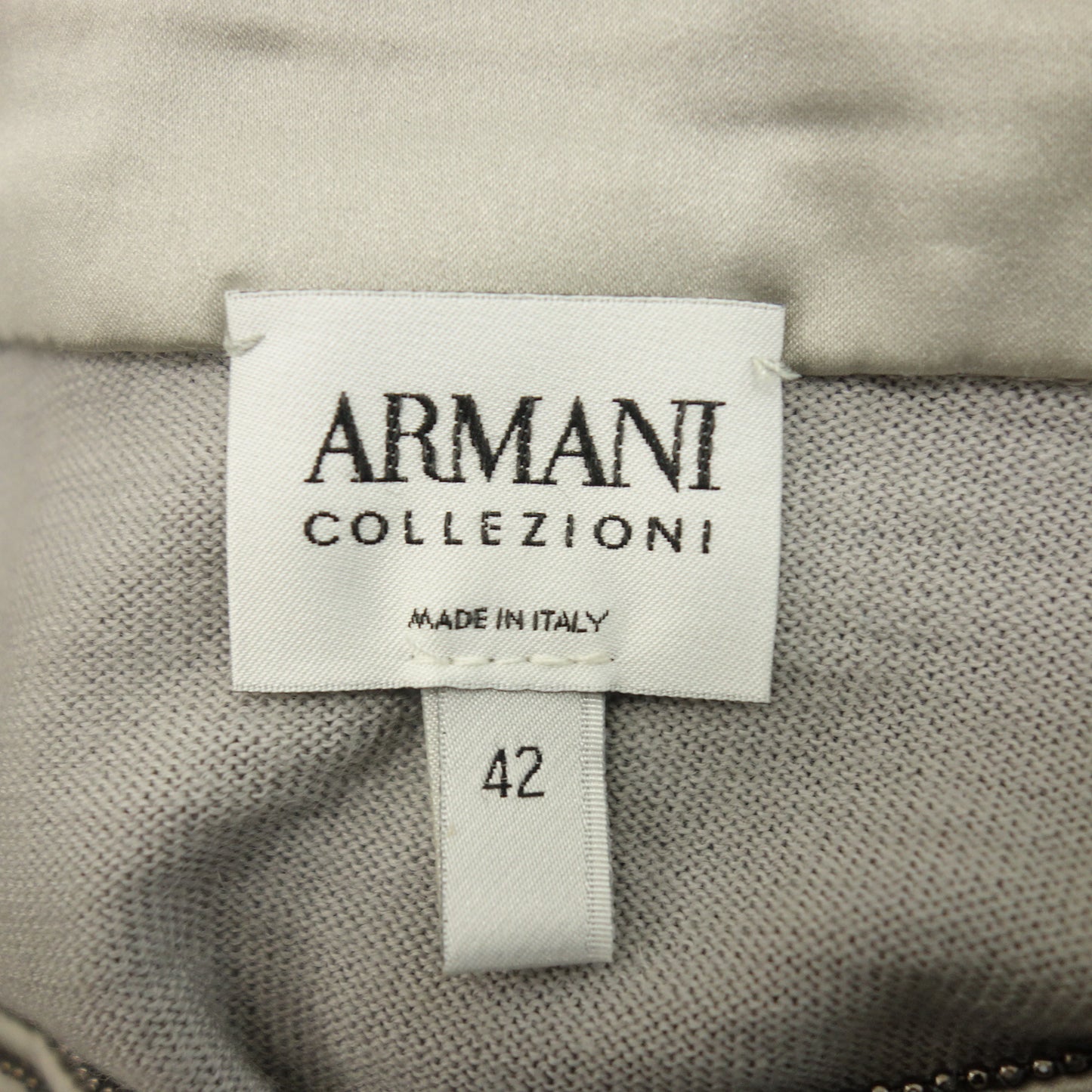 Used ◆ Armani Collezioni Bijou Wool Knit Cut and Sewn Women's Purple 42 ARMANI COLLEZIONI [AFB4] 