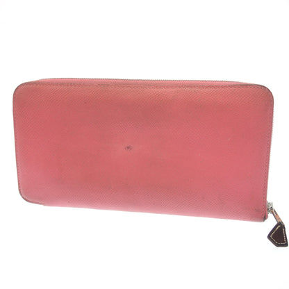 Hermes long wallet zip wallet long Azap silk in pink box HERMES [AFI23] [Used] 