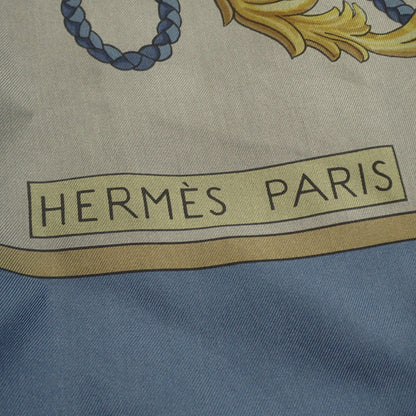 Hermes Stole Large Silk x Cashmere Key Gray [AFI22] [Used] 