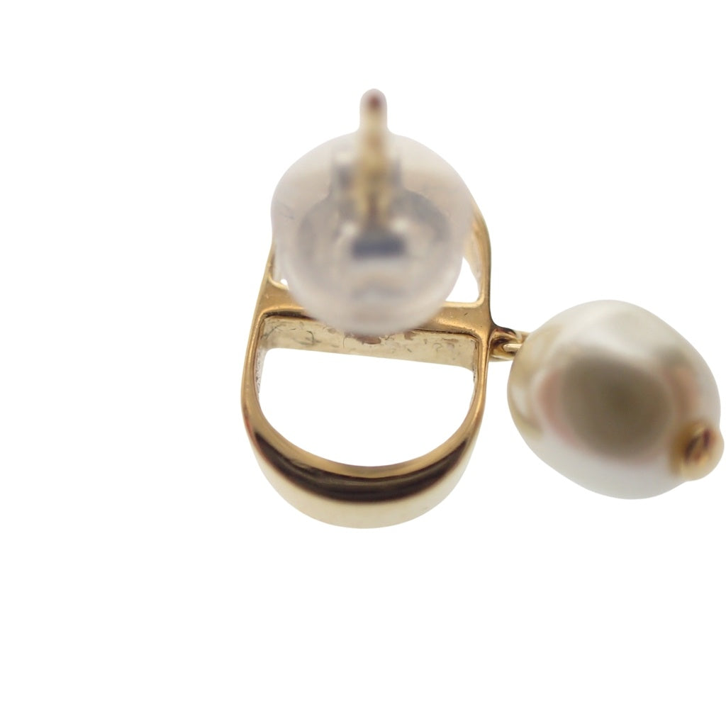 Good condition ◆ Christian Dior earrings CD logo fake pearl gold type Christian Dior [AFI12] 