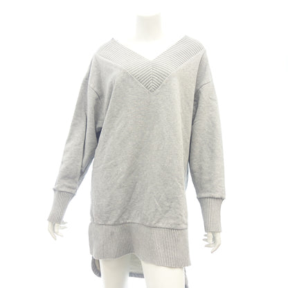 Used ◆ MM6 Maison Martin Margiela Sweat One Piece Ribbed V Neck Cotton Women's Gray Size S MM6 Maison Martin Margiela [AFB49] 