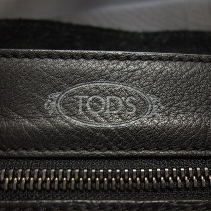 トッズ ショルダーバッグ シボレザー 黒 TOD'S【AFE12】【中古】