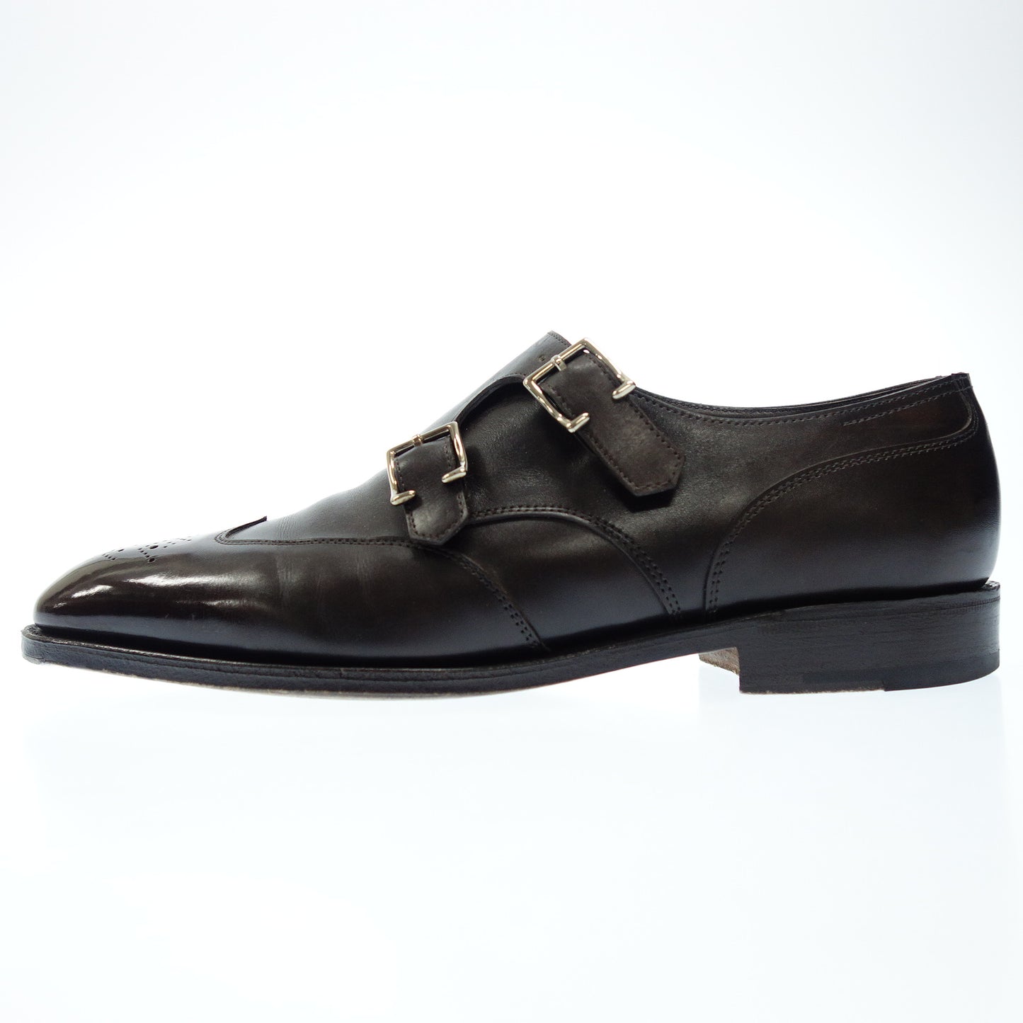 極美品◆ジョンロブ レザーシューズ ダブルモンク PENRYN メンズ 7 茶 JOHN LOBB【AFD1】