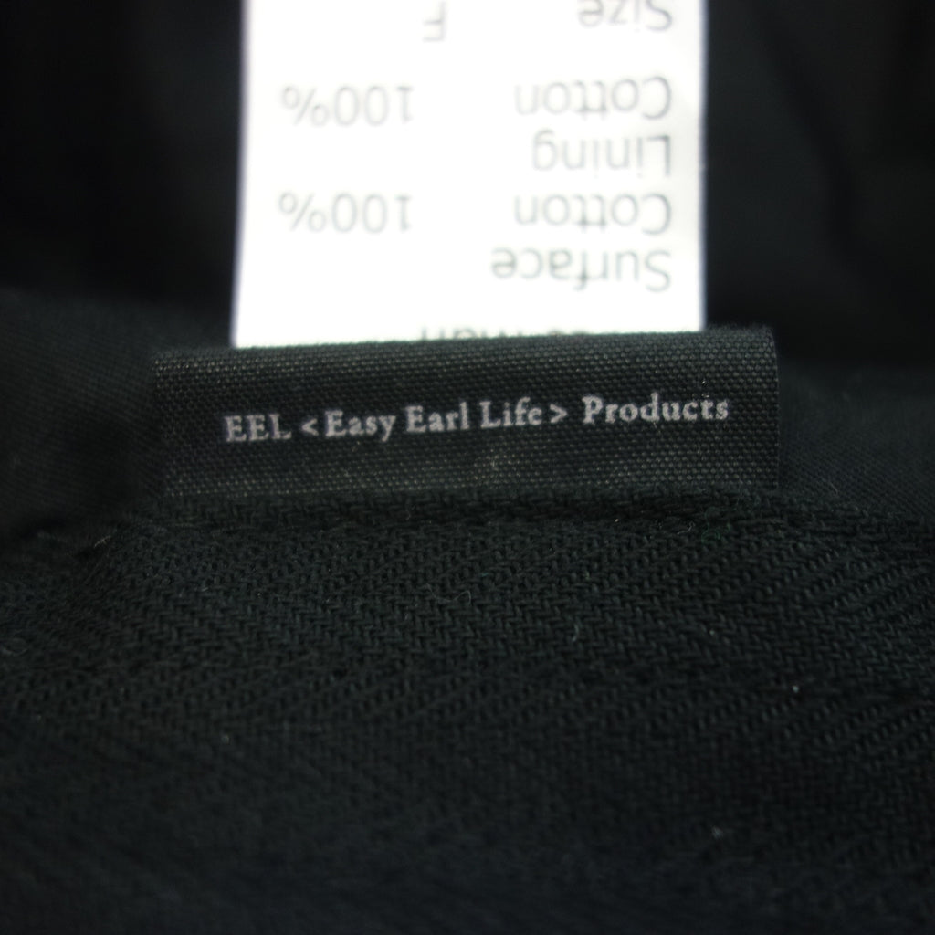 Very good condition◆Eel Cause Casquette Men's Black F EEL Products [AFI20] 