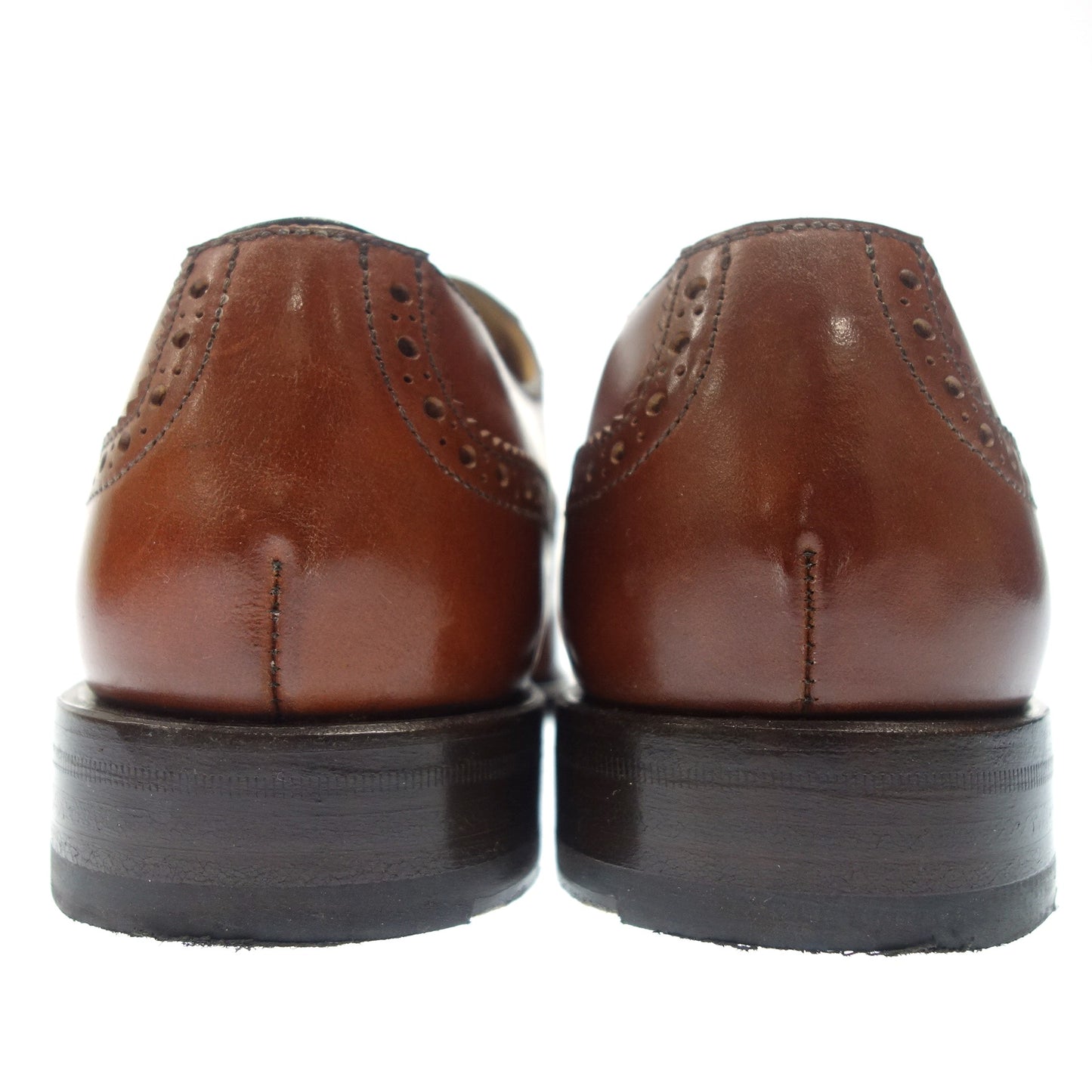 Good condition ◆ Berwick semi-brogue leather shoes 5237 Cordovan inner feather JR sole brown UK6 with box Berwick Premium Grade [LA] 