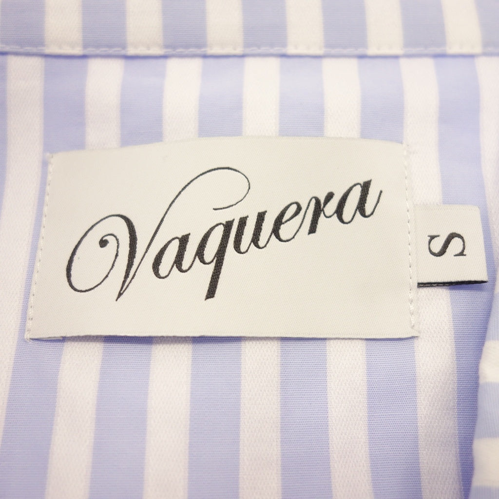 状况良好◆VAQUERA 褶边衬衫 VAQ01B007 20SS 短袖条纹女式蓝色 尺码 S VAQUERA [AFB19] 