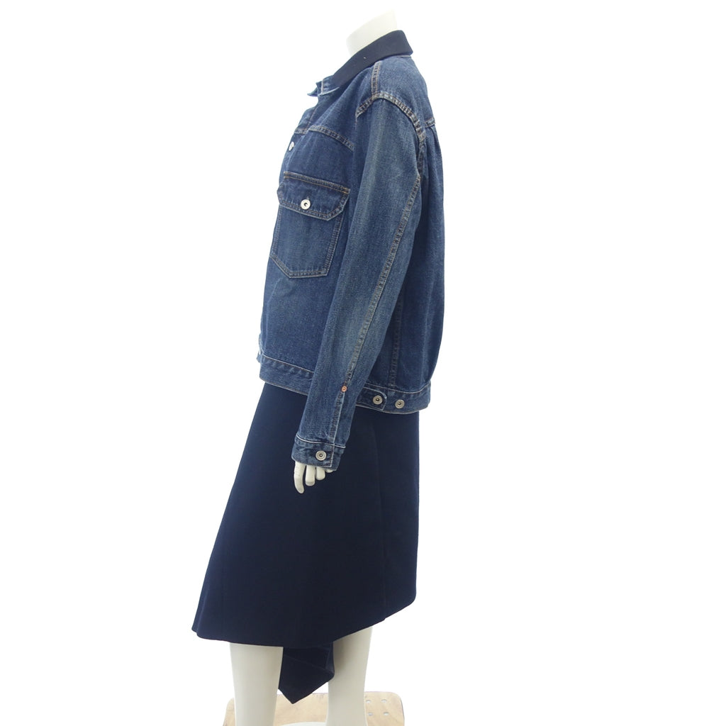 Good condition ◆ Sacai 23AW One Piece Denim Dress 23-06813 Women's Indigo x Black Size 3 Sacai [AFA10] 