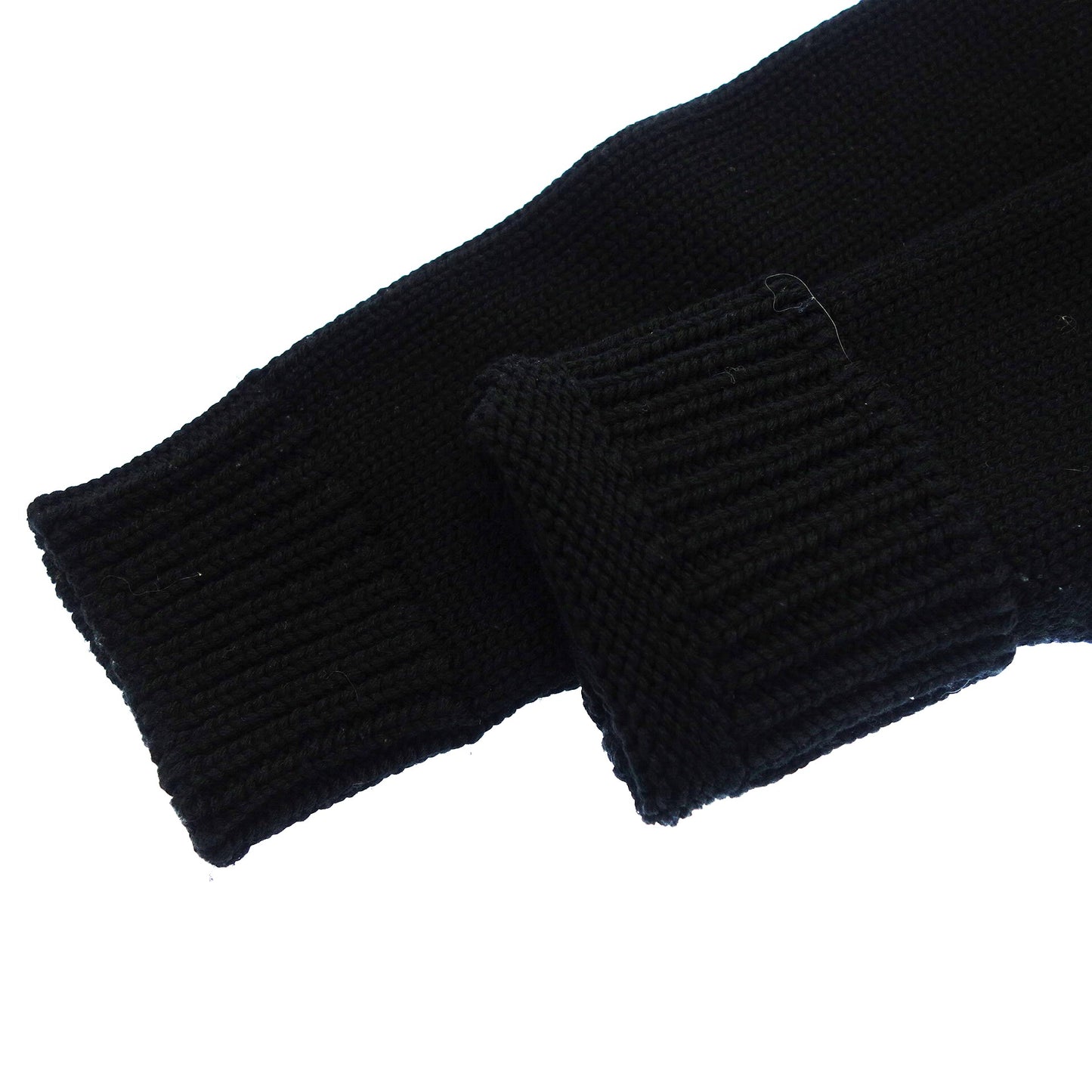 FENDI Knit Sweater Front Logo Kagiami Men's 46 Black FENDI [AFB40] [Used] 