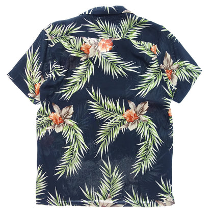 Used ◆ CRIMIE Aloha Shirt Open Collar Short Sleeve Floral Pattern Rayon Men's S Navy THE CRIMIE [AFB46] 