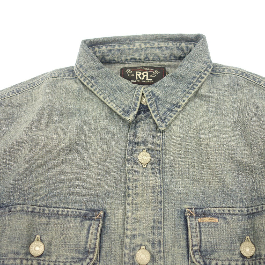 Like new◆Double RRL Ralph Lauren Western Denim Shirt Men's Blue S Size RRL RALPH LAUREN [AFB15] 