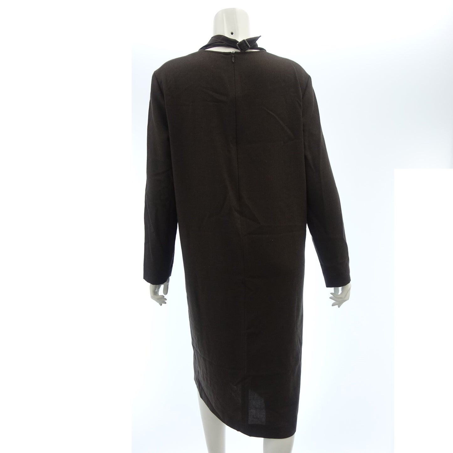 Hermes Knit Dress Zip Up Cashmere Margiela Period Women's Brown 40 HERMES [AFB25] [Used] 