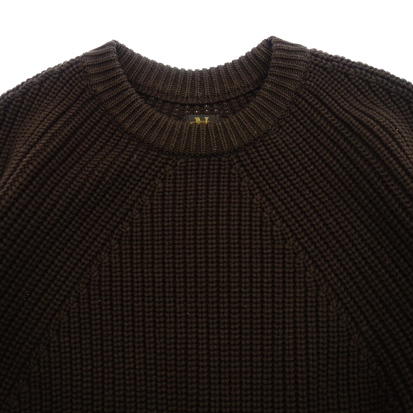 Good condition ◆ BATONER High Gauge Cotton Knit Sweater Men's Brown Size 1 BATONER [AFB40] 