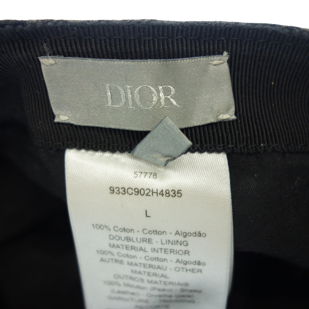 中古◆ディオール 933C902H4835 オブリーク キャップ グレー系 帽子 DIOR【AFI20】