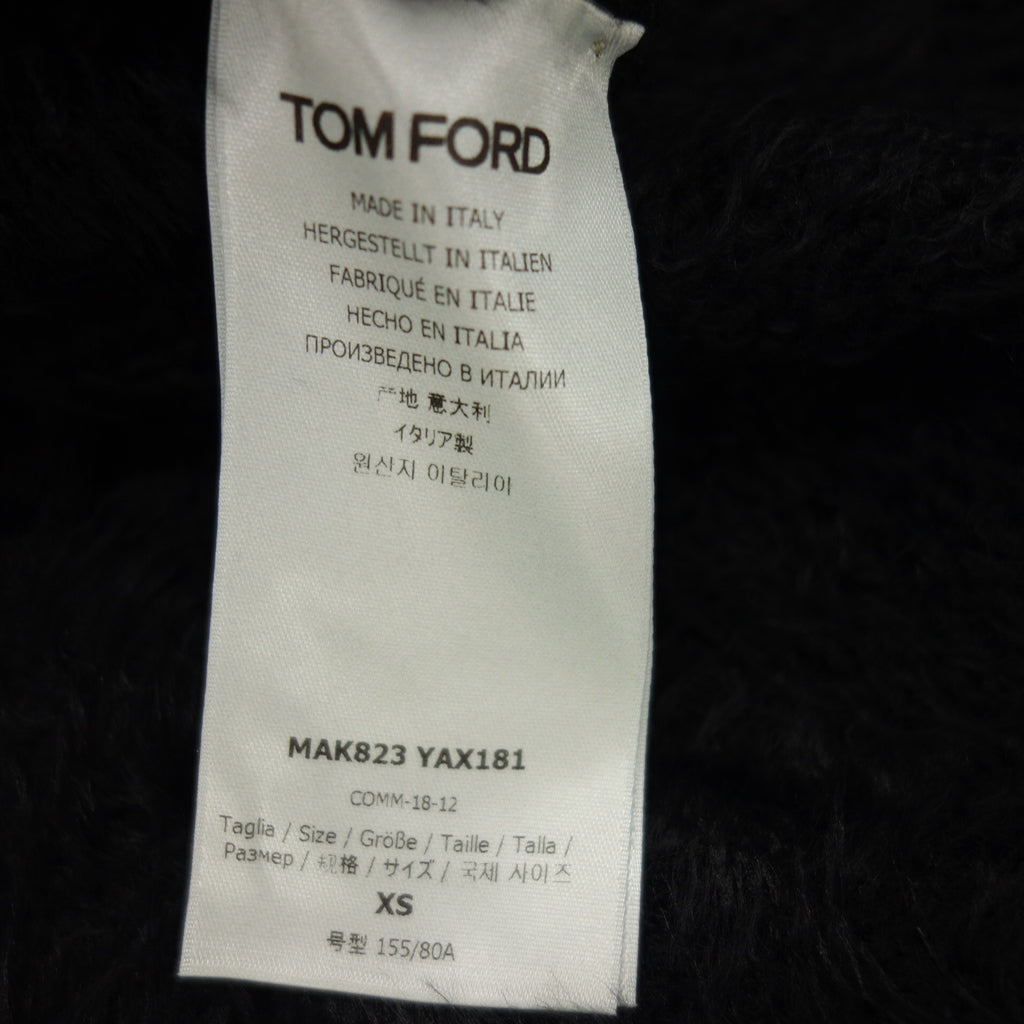 美品◆トムフォード ニットセーター 編み上げ レディース ブラック XS TOM FORD【AFB24】