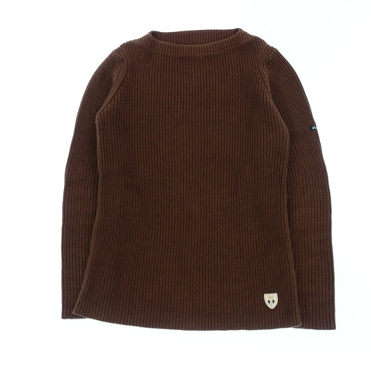 Good condition ◆ Fileuse d'Arvor Knit Long Sleeve Fisherman Made in France Men's S Brown Fileuse d'Arvor [AFB26] 