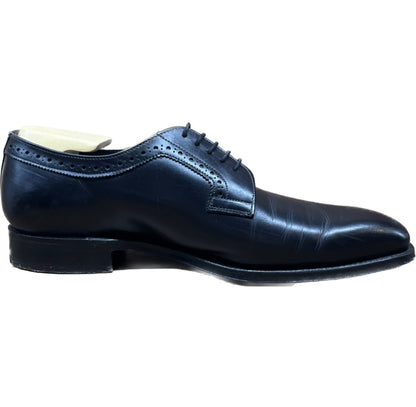 美品◆チーニー プレーントゥシューズ ブローギング ブラック UK7.5 CHEANEY