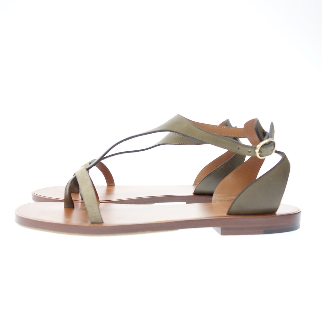 Good Condition◆CELINE Sandals Suede Calfskin CROSTA TAUPE CALF Women's Brown Size 36 325003 CELINE [AFD7] 