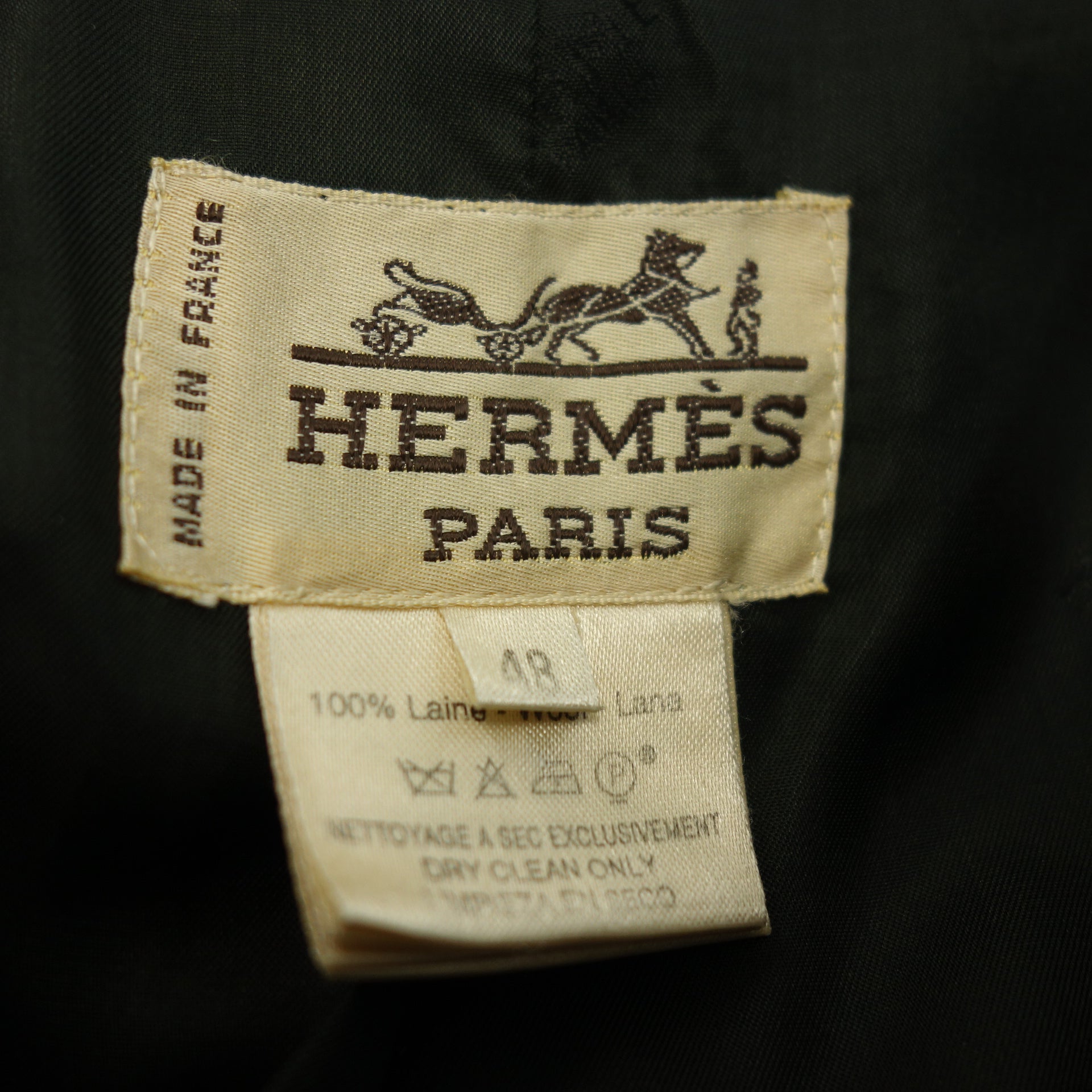 Good condition◇Hermes duffle coat wool size 48 men's black Good condition◇Hermes duffle coat wool size 48 men's black