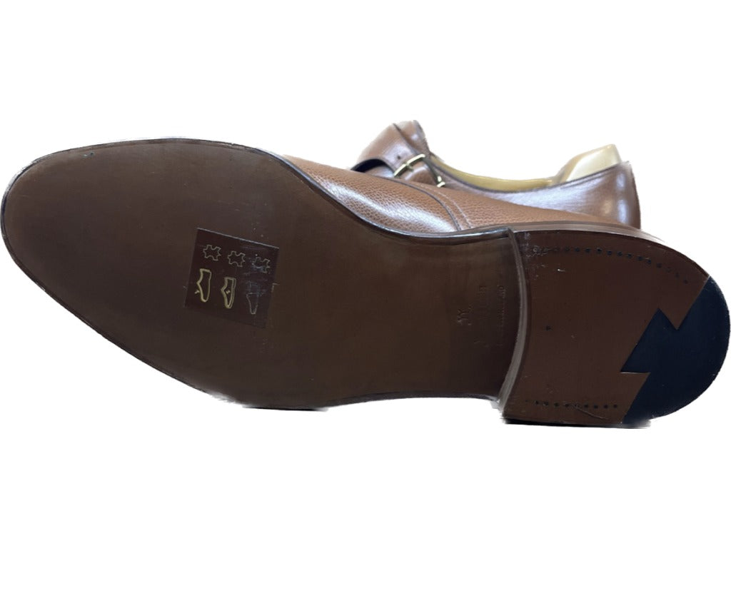 像新的一样◆John Lobb 皮鞋 Double Monk William 粒面皮革 棕色 UK9E JOHN LOBB William 