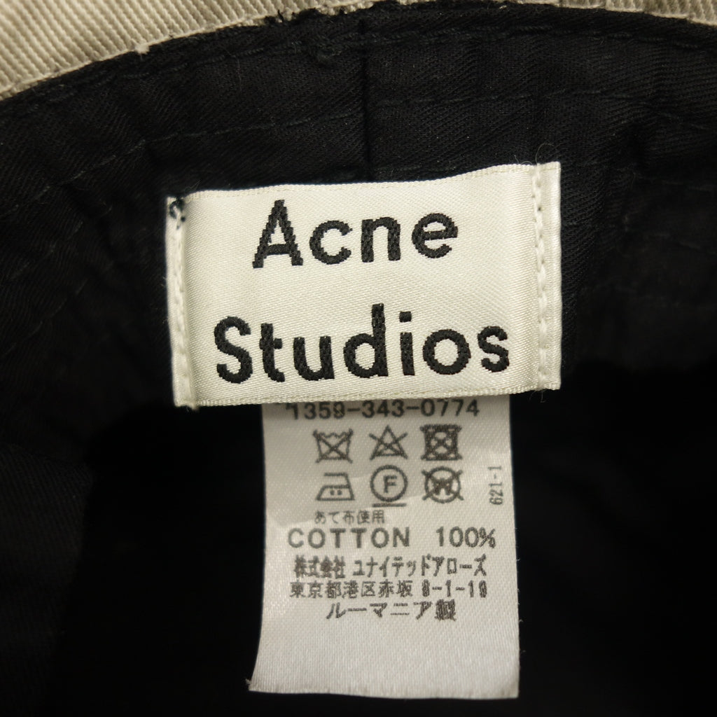 美品◆アクネ ストゥディオズ バケットハット BUK A TWILL グレー系 ユニセックス Acne Studios【AFI23】