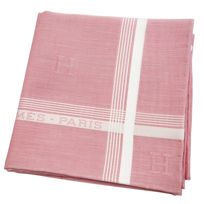 Like new◆Hermes handkerchief 100% cotton pink with box HERMES [AFI12] 