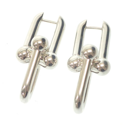 Very good condition◆Tiffany Earrings Large Link Hardware Ag925 Silver 68533694 TIFFANY&amp;Co. [AFI11] 