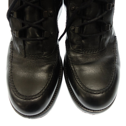 Good condition ◆ Bottega Veneta lace-up leather boots U-tip men's black size 40.5 BOTTEGA VENETA [AFD6] 