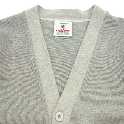 Very good condition◆Barbarian Classic Cardigan Cotton Men's Size S Gray BARBARIAN [AFB9] 