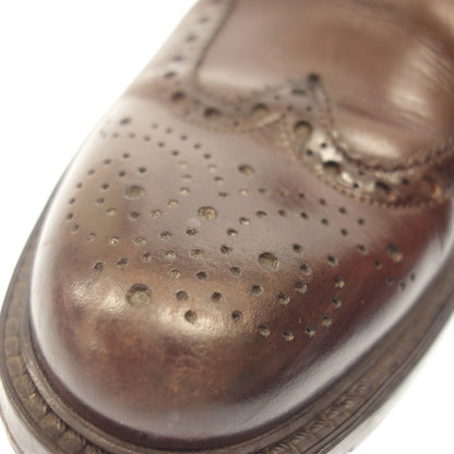 中古◆サントーニ レザーシューズ ウイングチップ 6936 メンズ ブラウン系 サイズ6 Santoni【AFC31】