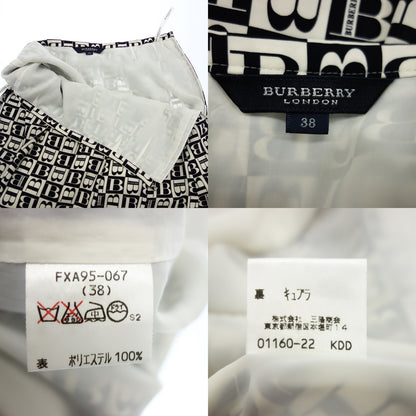 Burberry Setup Bowtie Shirt Pleated Skirt Monogram Women's Black/White BURBERRY [AFB23] [Used] 