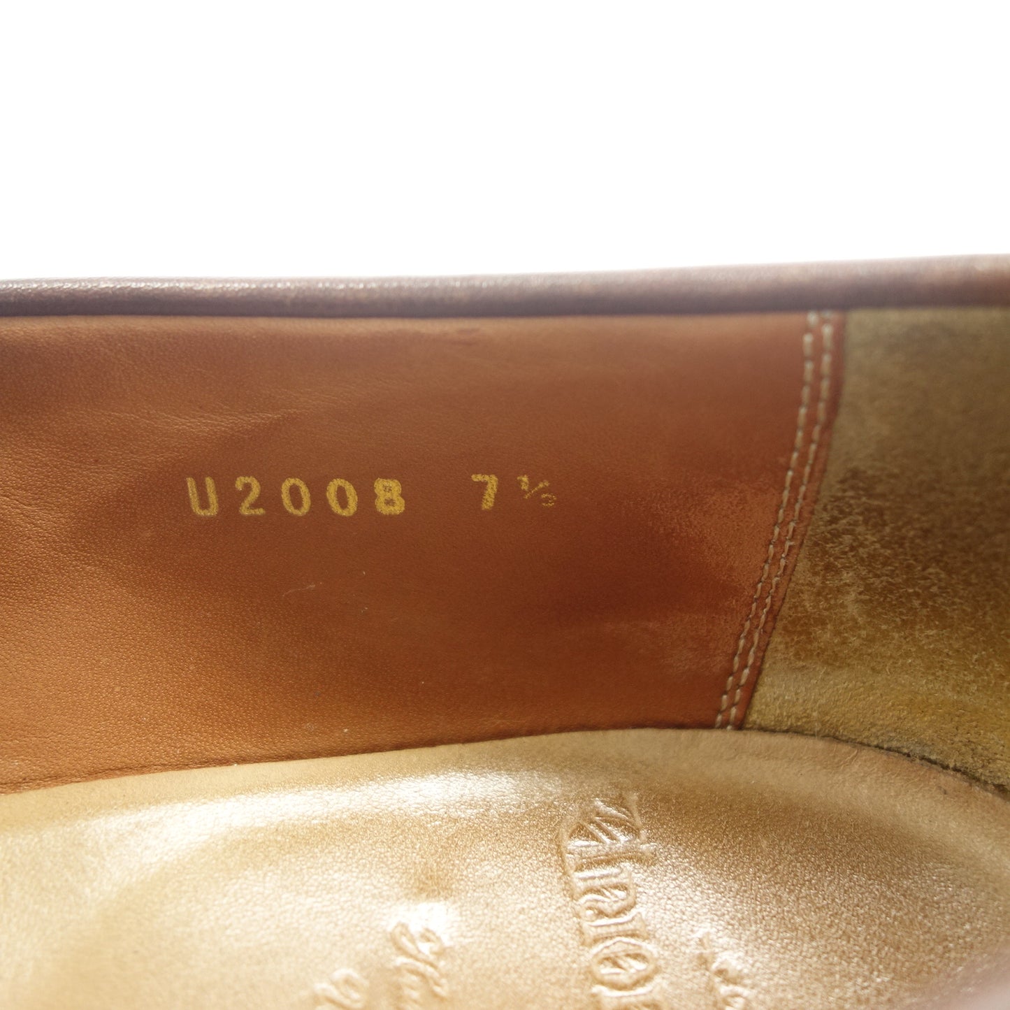 美品◆ユニオンインペリアル ローファー U2008 撥水なめし革 Water proof leather メンズ 7.5 茶系 UNIONIMPERIAL【AFC51】