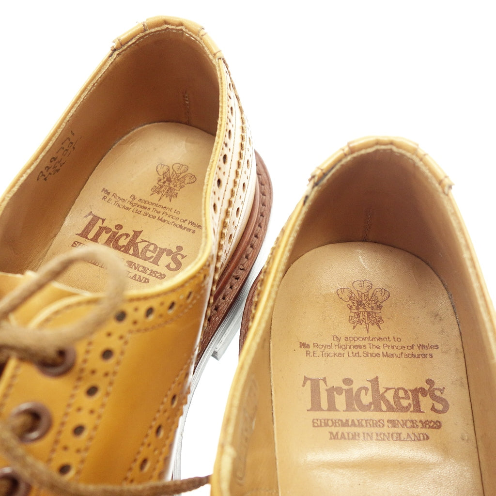 美品◆トリッカーズ レザーシューズ ウイングチップ BOURTON バートン エイコン メンズ UK8.5 ブラウン系 Tricker’s【LA】