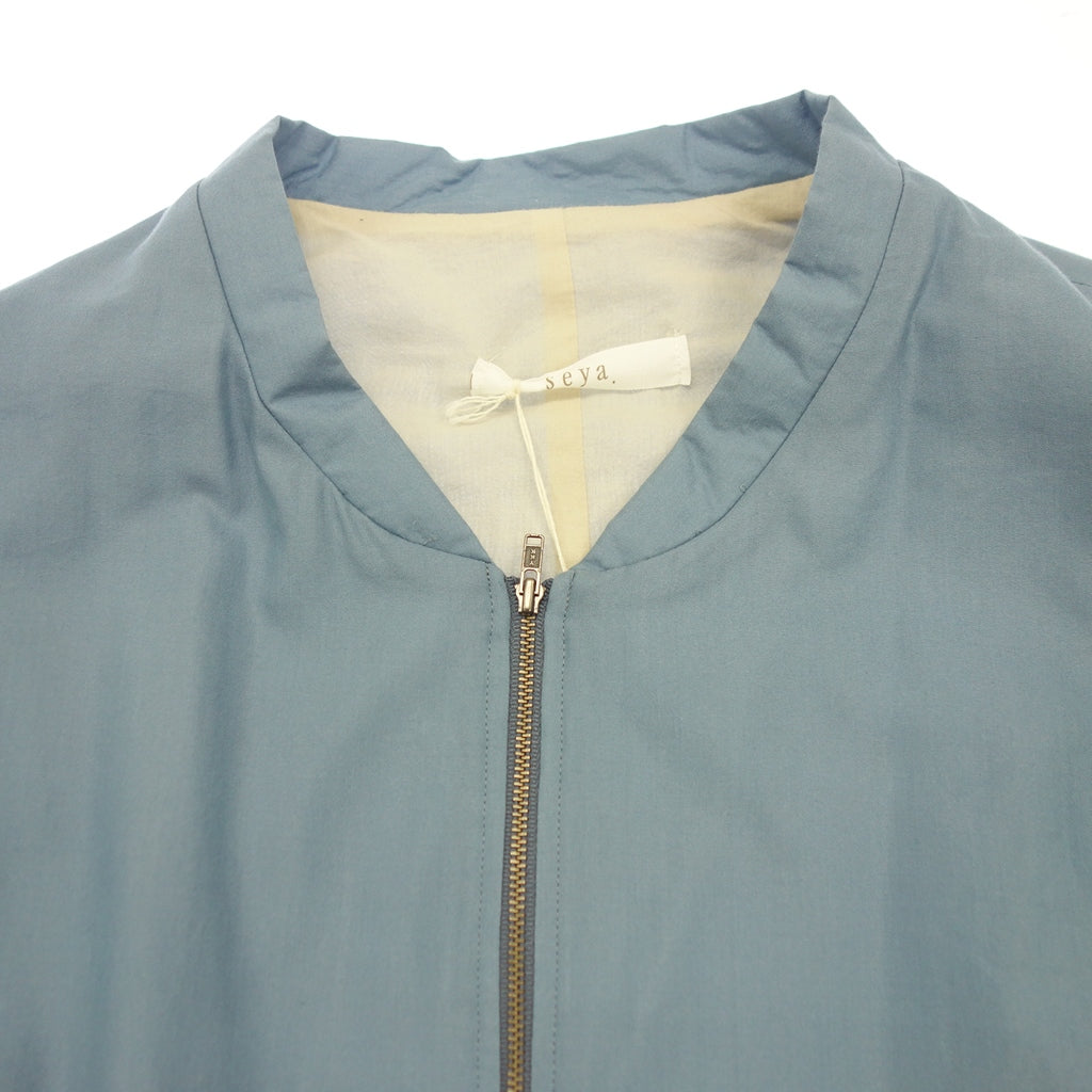 Very good condition ◆ Seya Cotton Silk Blouson YO01-U6 Men's Blue Size S seya [AFB51] 