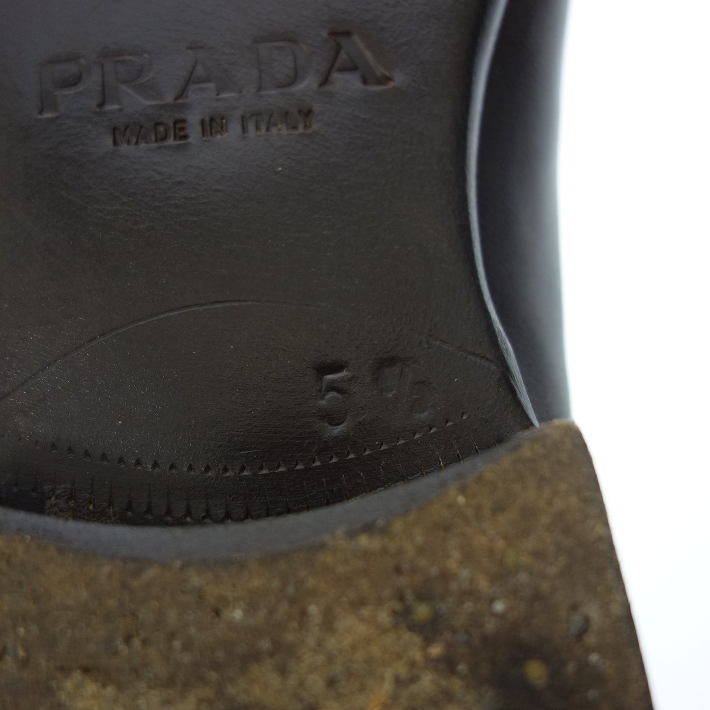 Good Condition◆Prada Leather Short Boots Side Gore 1494 Men's Brown Size 5.5 PRADA [AFC27] 