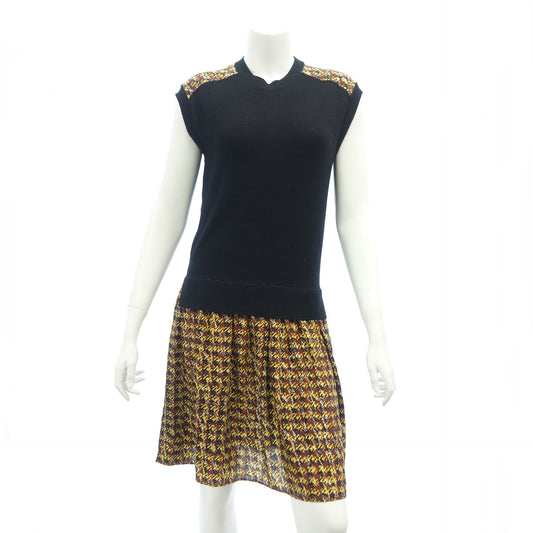 Louis Vuitton Knit Dress Wool x Silk Women's Black M LOUIS VUITTON [AFB36] [Used] 