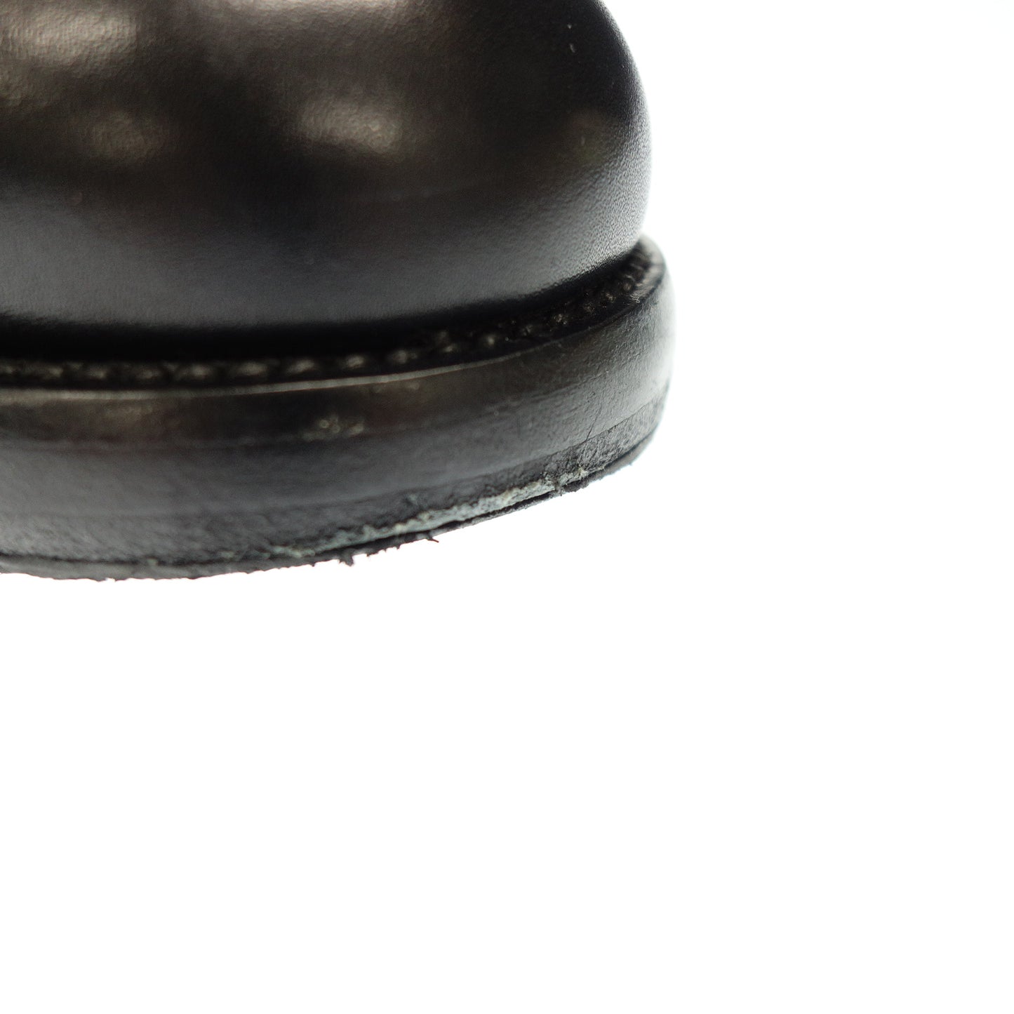 Good condition ◆ Bottega Veneta lace-up leather boots U-tip men's black size 40.5 BOTTEGA VENETA [AFD6] 