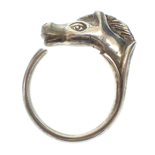 Used ◆Hermes Ring Cheval Horse Ring Silver Series No. 9 HERMES [AFI12] 