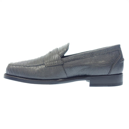 Unused ◆ Fratelli Giacometti FG123 Coin Loafer Iguana Men's Size 41.5 Gray with box F.lli Giacometti [LA] 