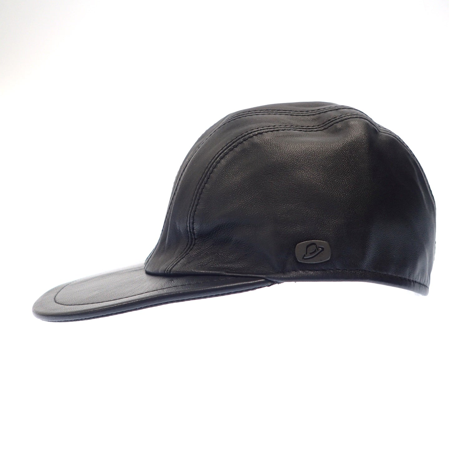 Very good condition ◆Borsalino Cap Hat Lamb Leather Black Size 60 Borsalino [AFI21] 