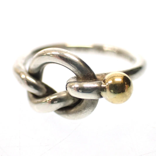 Beautiful item◆Tiffany Hook &amp; Eye Love Knot Ring 925×750 Silver No. 9 Tiffany&amp;Co [LA] 