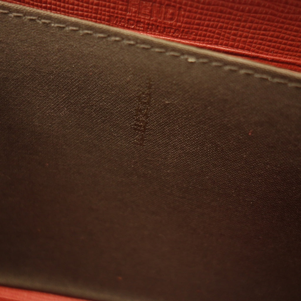 Good condition ◆ Fendi long wallet Bugs Eye round zip leather FENDI [AFI16] 