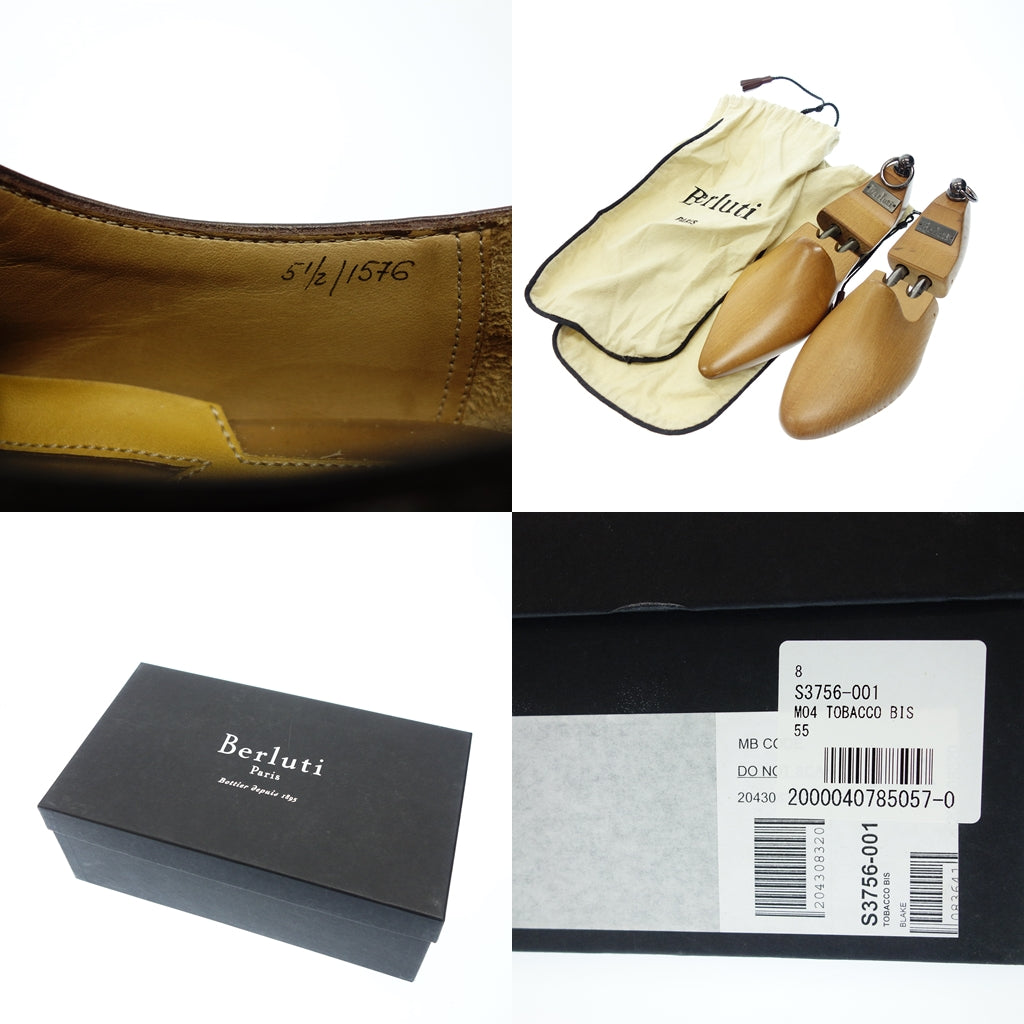 Good Condition◆Berluti Leather Shoes Straight Tip Oxford Men's 5.5 Brown BERLUTI [AFD3] 