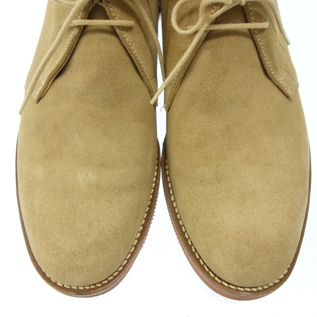 Good Condition◆Walkover Leather Shoes Chukka Boots JA17883 Suede Men's Beige Size 8.5 WALK OVER [AFC42] 