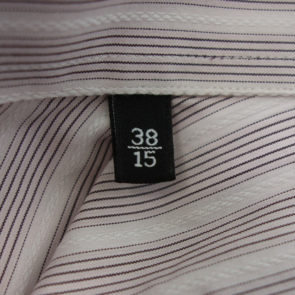 Good condition ◆ Gucci long sleeve shirt striped cotton men's 38 purple GUCCI [AFA20] 